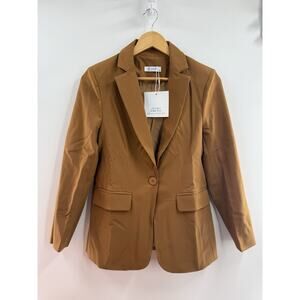 Cicy Bell Womens Casual Blazer Open Front Long Sleeve Work Office Suit Jacket XS